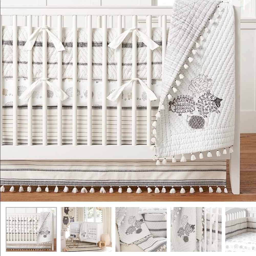 Pottery Barn “Sleepy Sheep” Quilt and Crib Skirt